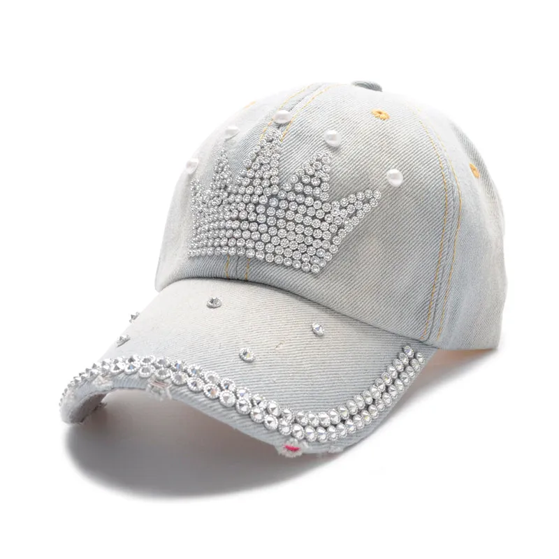 Queen Denim Baseball Cap