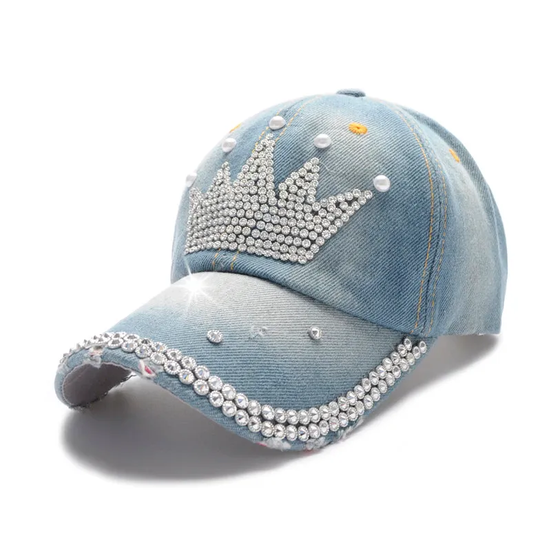 Queen Denim Baseball Cap