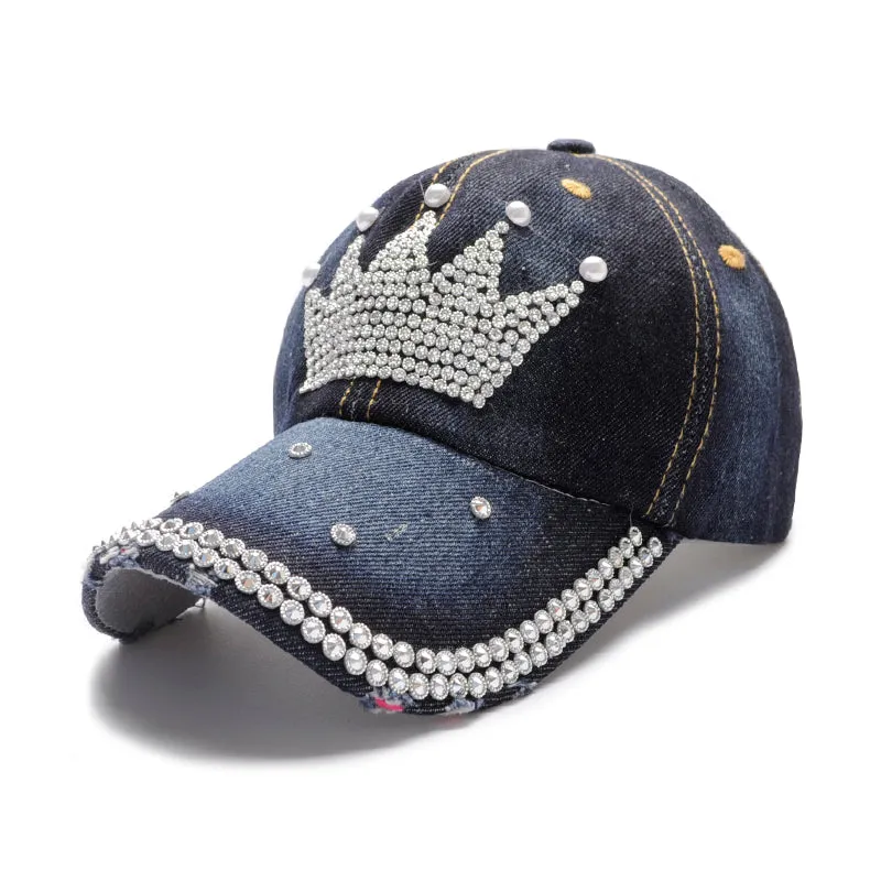 Queen Denim Baseball Cap