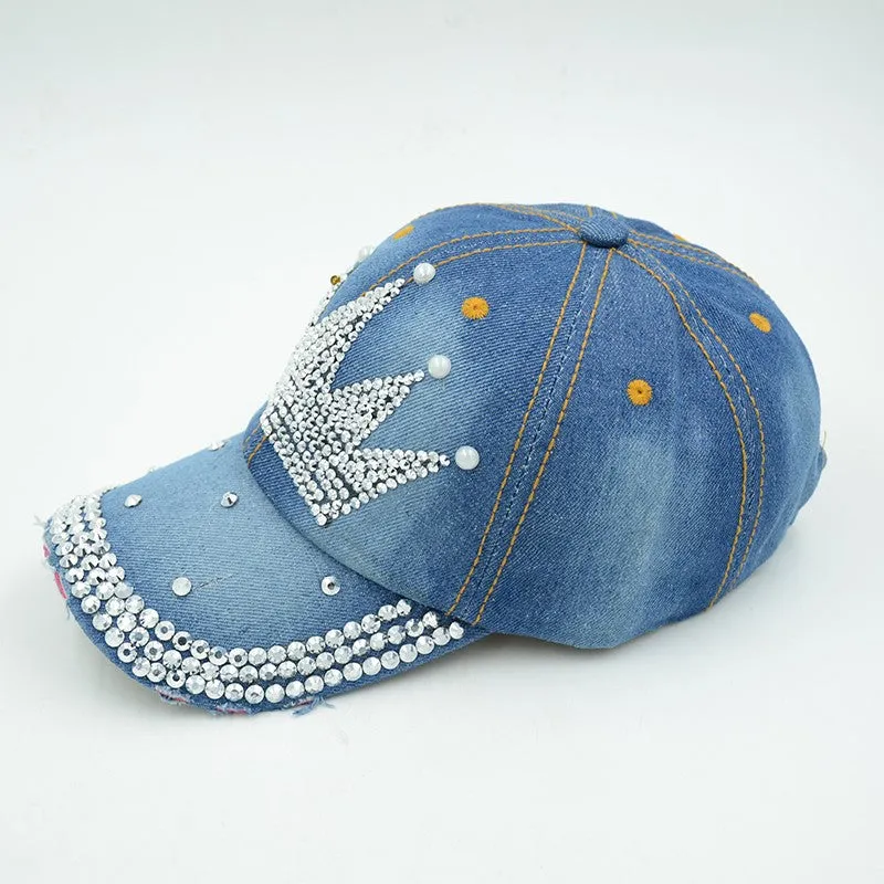 Queen Denim Baseball Cap