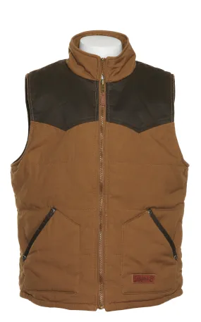 Rafter C Boy's Camel with Chocolate Brown Yokes Quilted Vest