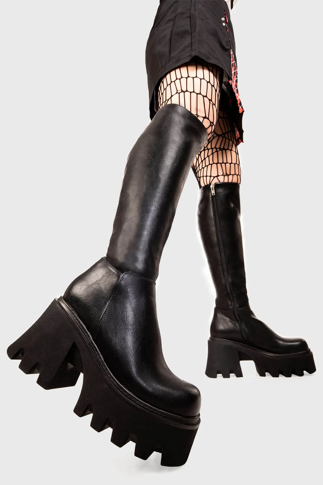 Ready Chunky Platform Knee High Boots