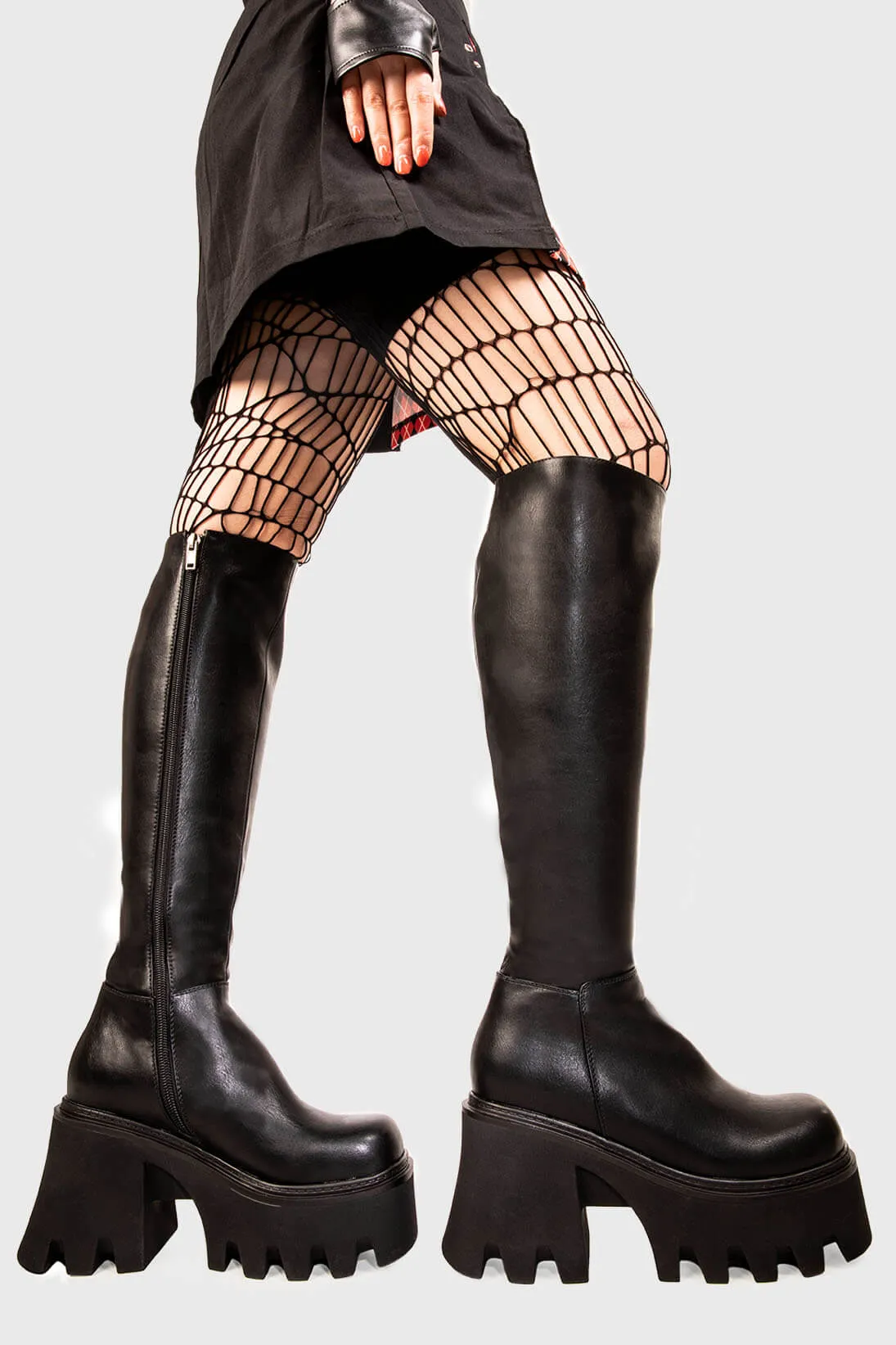 Ready Chunky Platform Knee High Boots