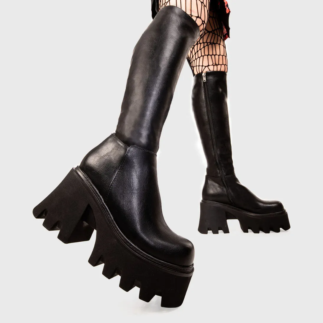 Ready Chunky Platform Knee High Boots