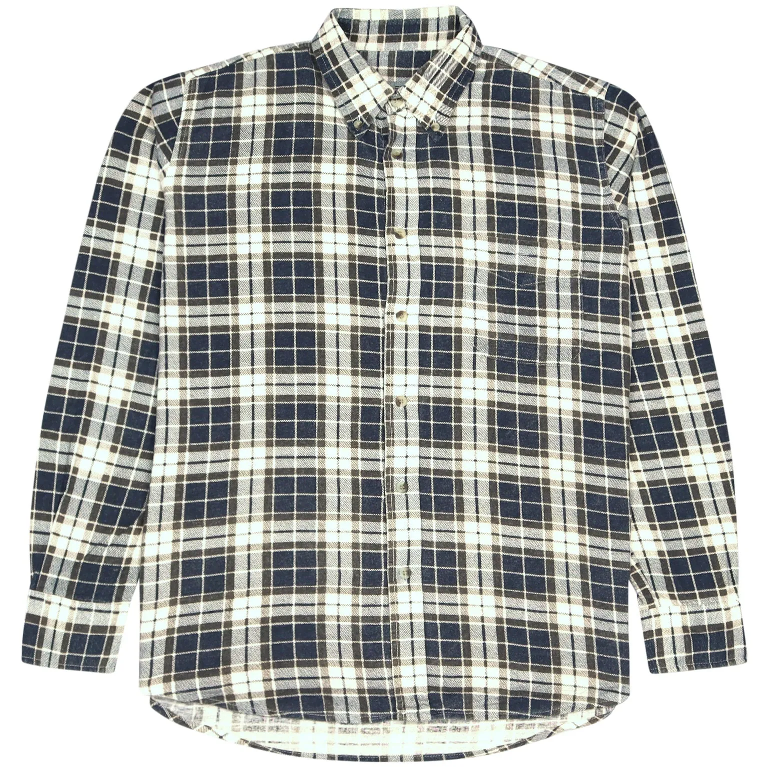 Red Code Checkered Flannel Shirt Beige Navy