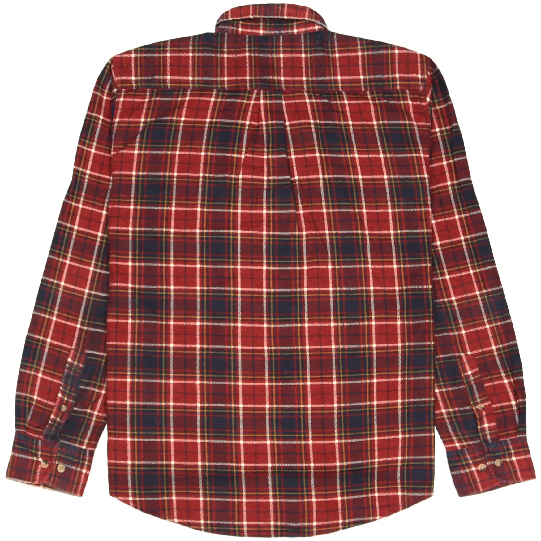 Red Code Checkered Flannel Shirt Navy Red Yellow