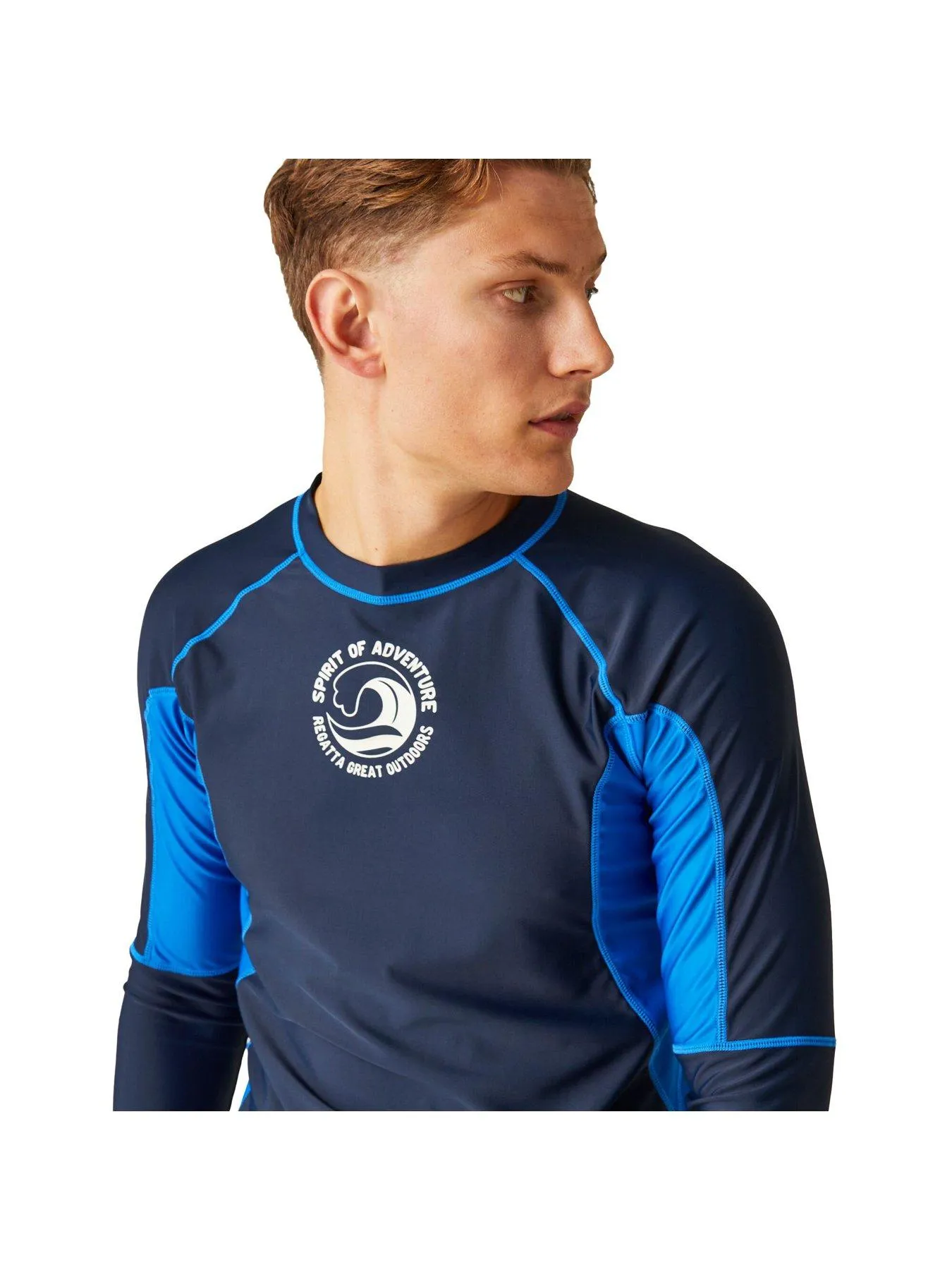 Regatta Mens Mens L/s Rash Vest - Navy