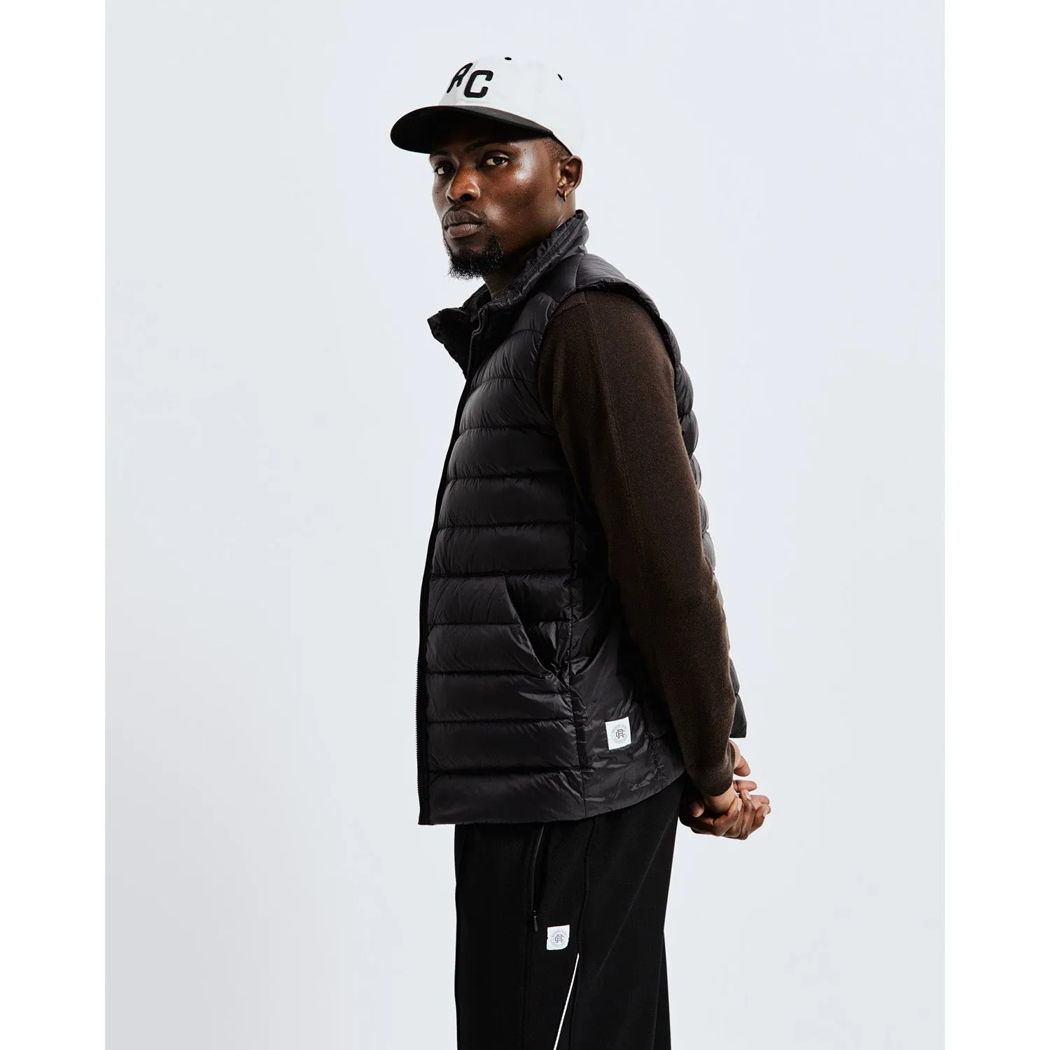 Reigning Champ Men Woven Warm-Up Downfill Vest Black RC-4237-BLK