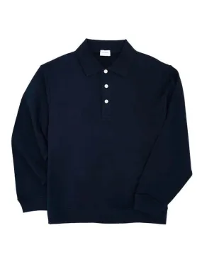 Relaxed Polo Sweatshirt - Dark Navy