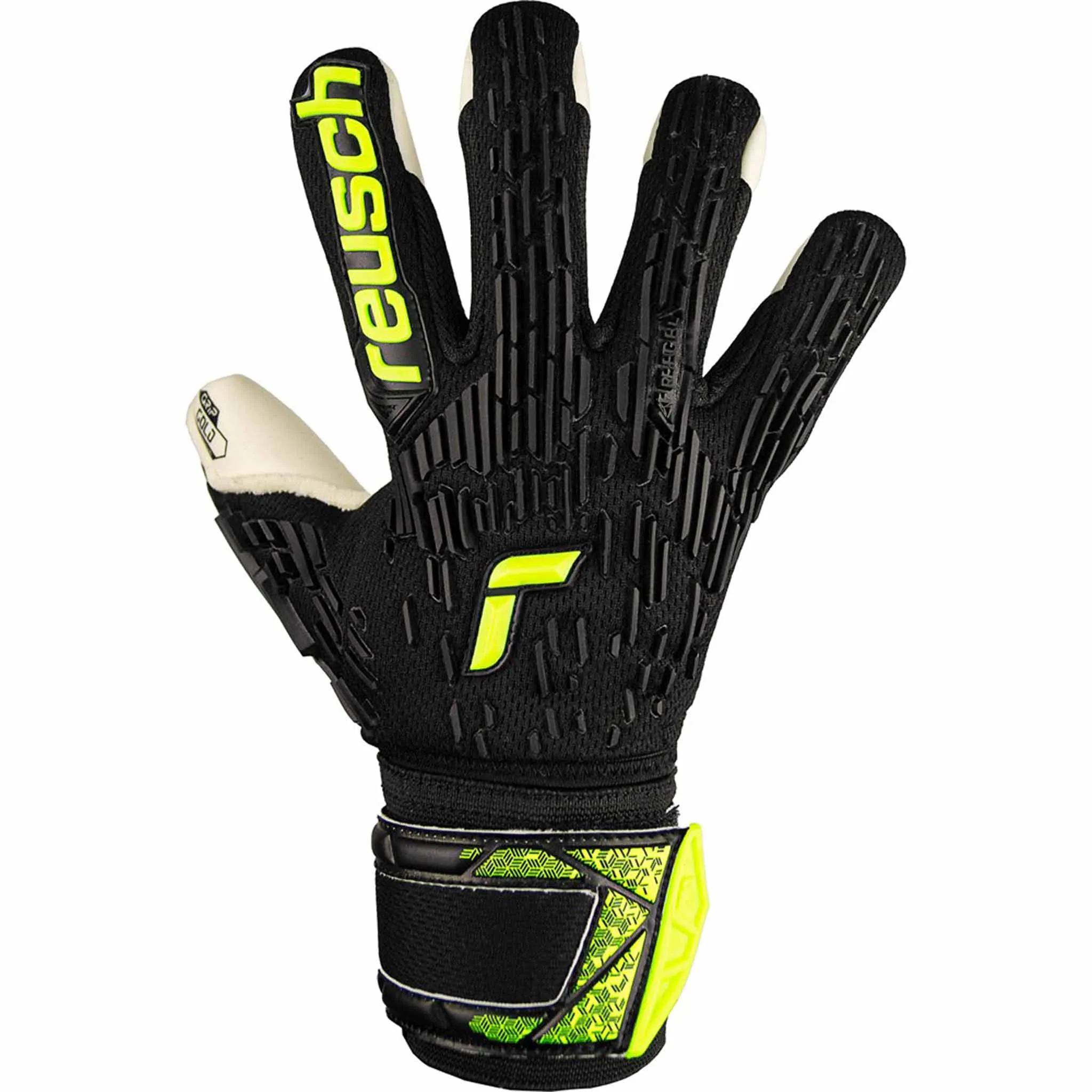 Reusch Attrakt Freegel Gold Finger Support junior gants de gardien de soccer