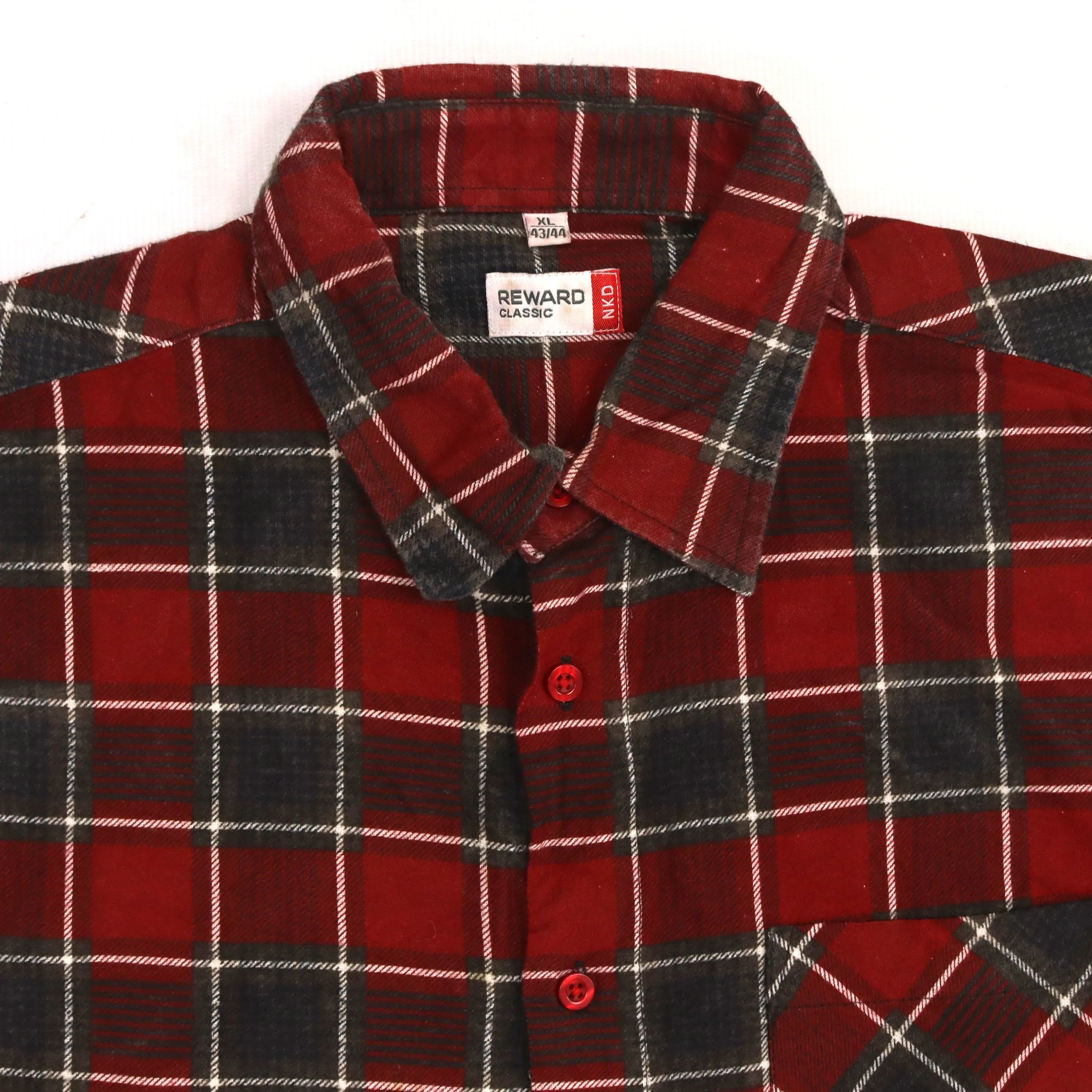 Reward Classic Checkered Flannel Shirt Red Navy