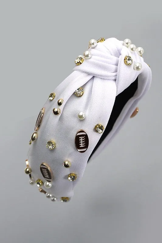 Rhinestone Football Headband