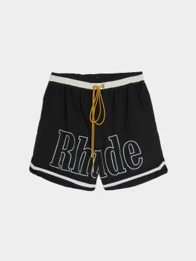 Rhude Basketball Swim Short, Black