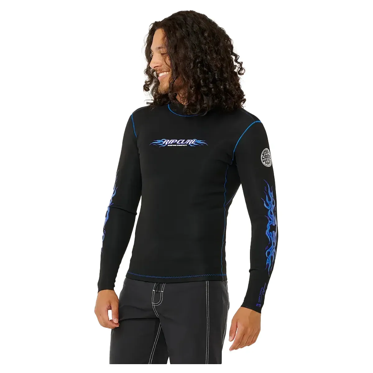 Rip Curl Dawn Patrol 1.5mm Long Sleeve Wetsuit Jacket - Black - 2024