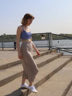 Riviera Bikini Top - Gingham Navy