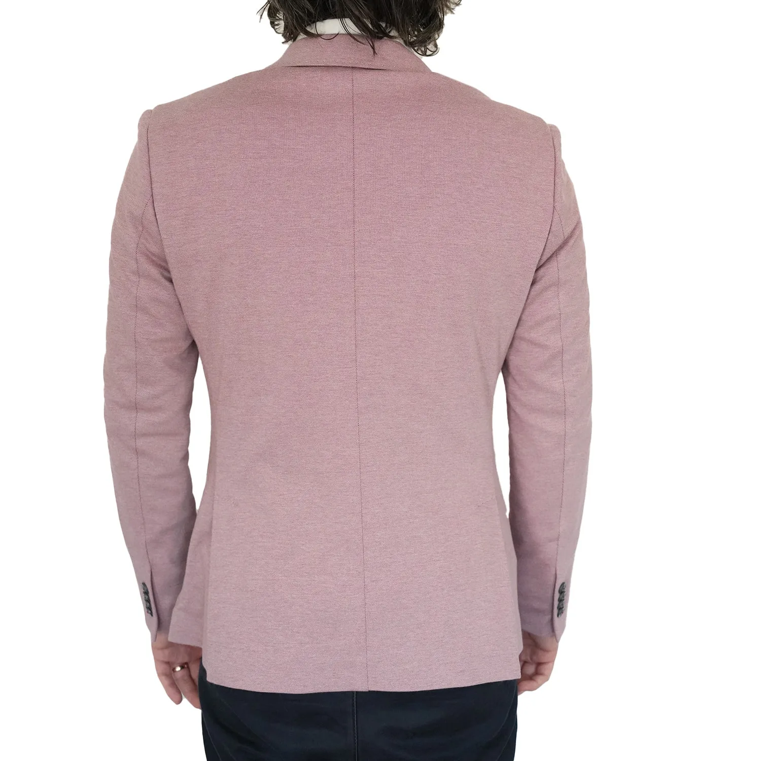 ROY ROBSON Slim Fit Soft Stretch Pink Jersey Jacket | Menswear Online