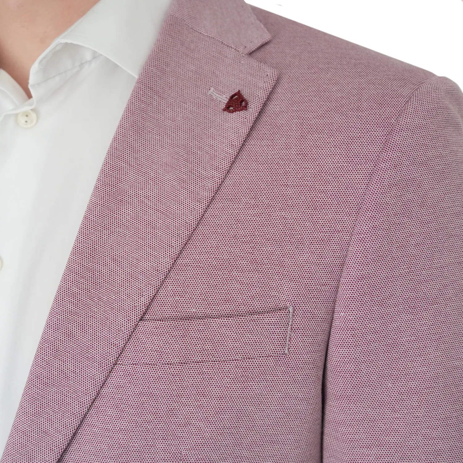 ROY ROBSON Slim Fit Soft Stretch Pink Jersey Jacket | Menswear Online