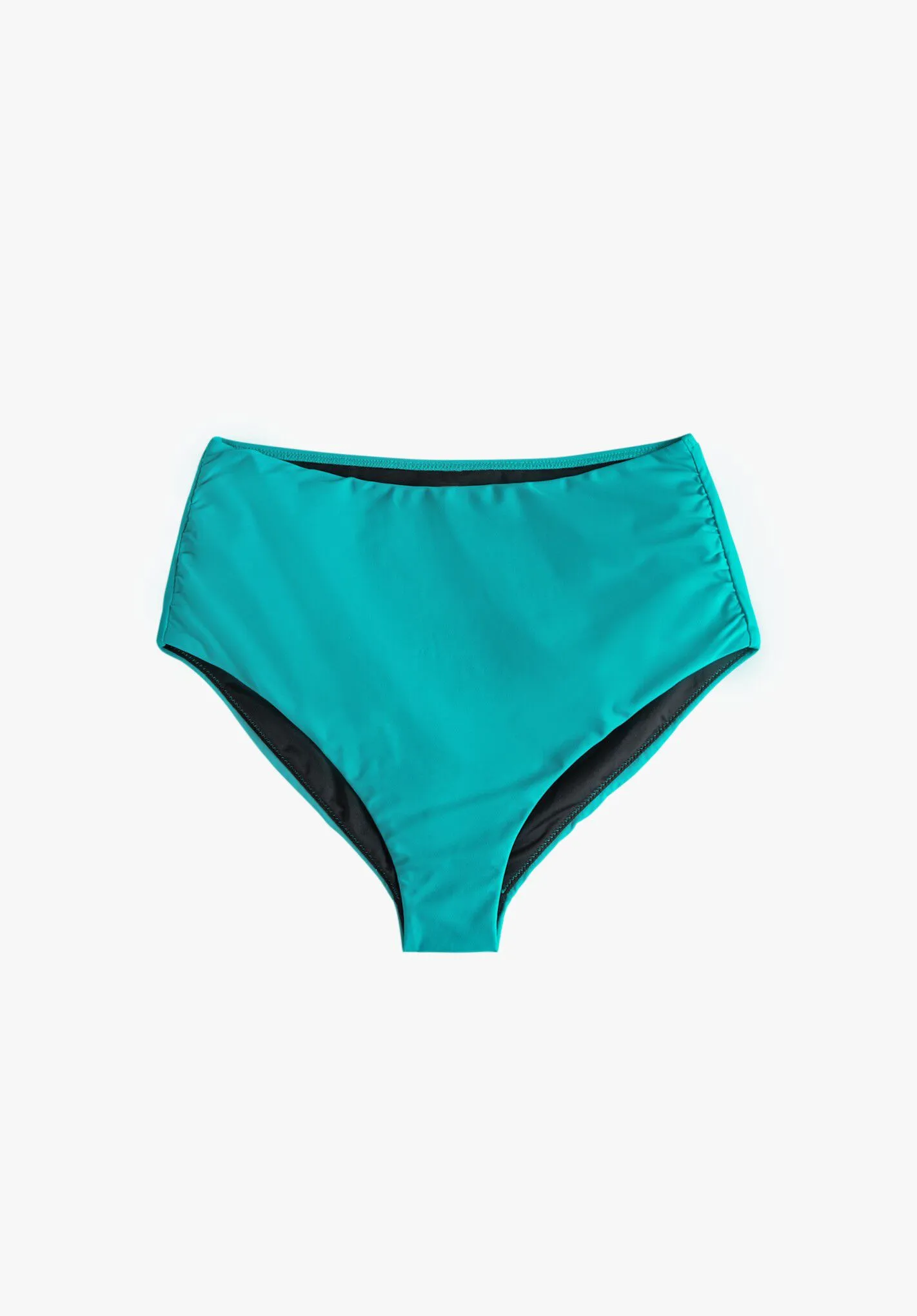 Ruched High Waisted Bikini Bottoms