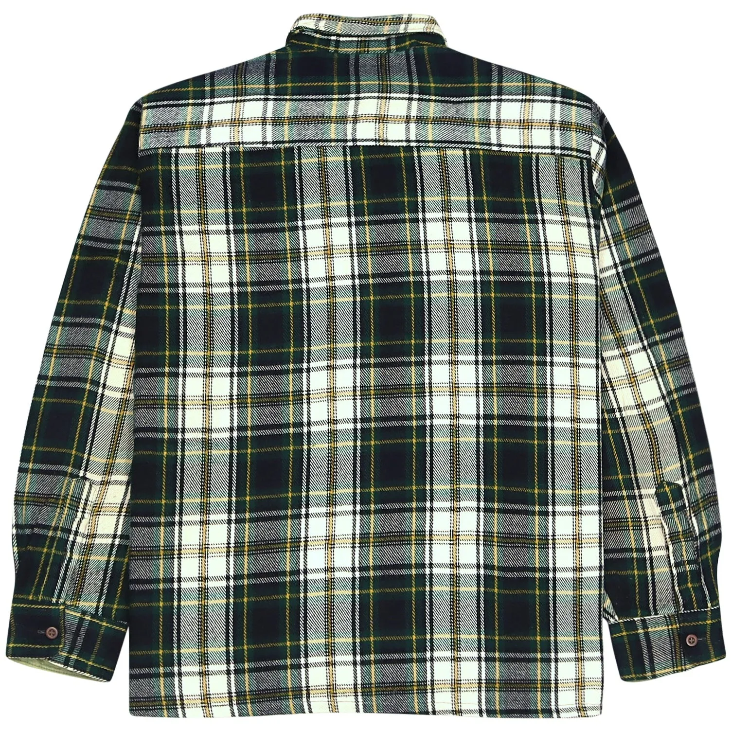 Rugged Wear Checkered Flannel Shirt Green Beige Black