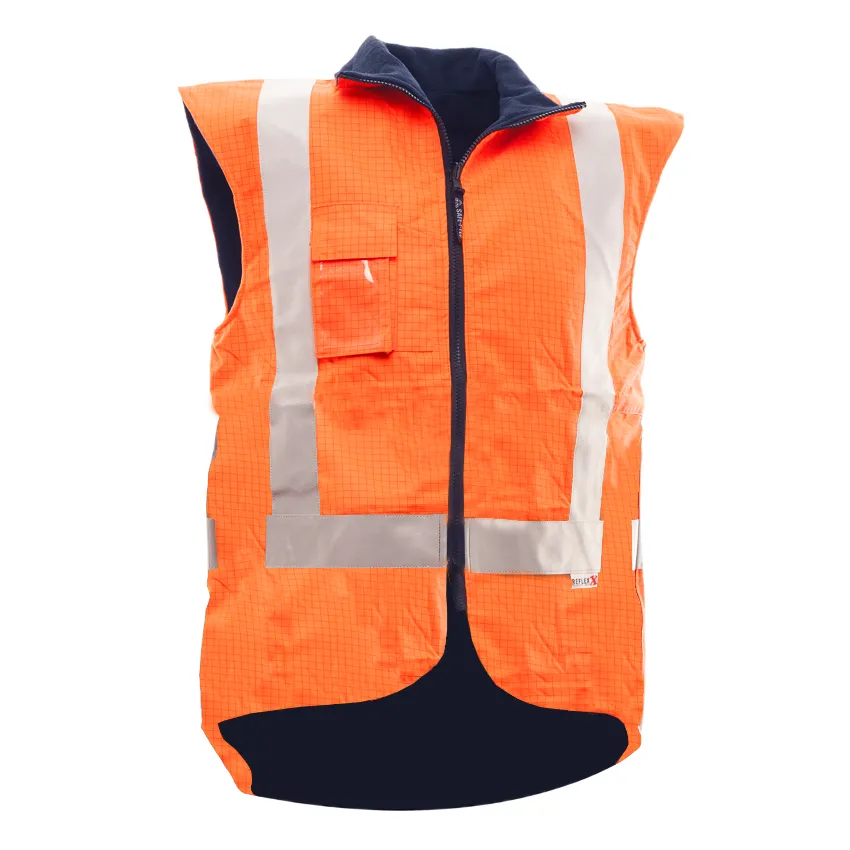 Safe-t-tec Essentials Orange Ttmc Fr/anti Static Reversable Vest