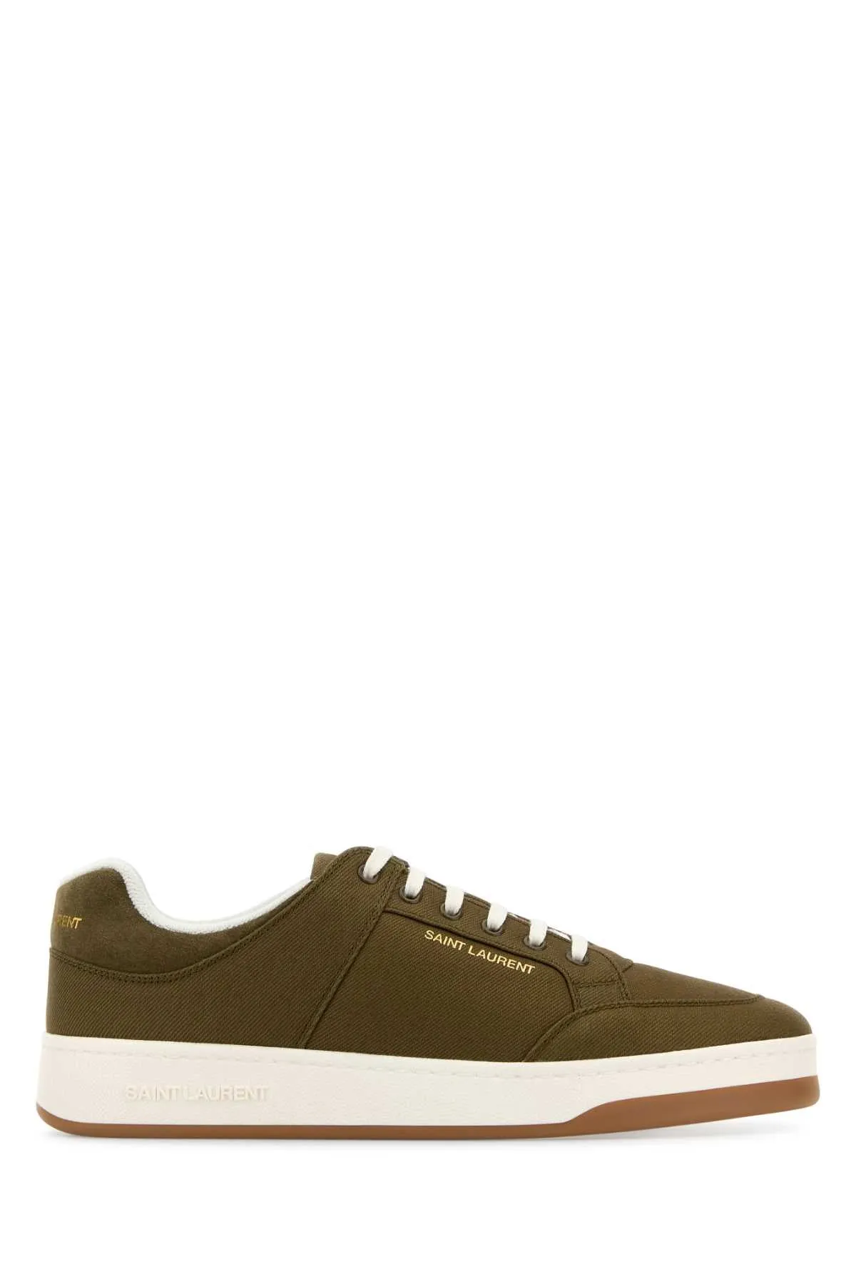 Saint Laurent Army Green Gabardine Sl/61 Sneakers