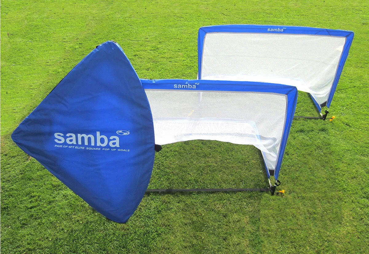 Samba Soccer Elite Pop Up Goal 4ft Square - Blue