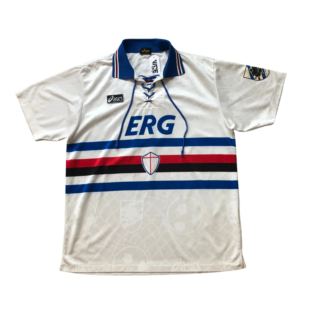 Sampdoria Original Asics 1994/1995 Away Vintage Football Shirt Jersey Large