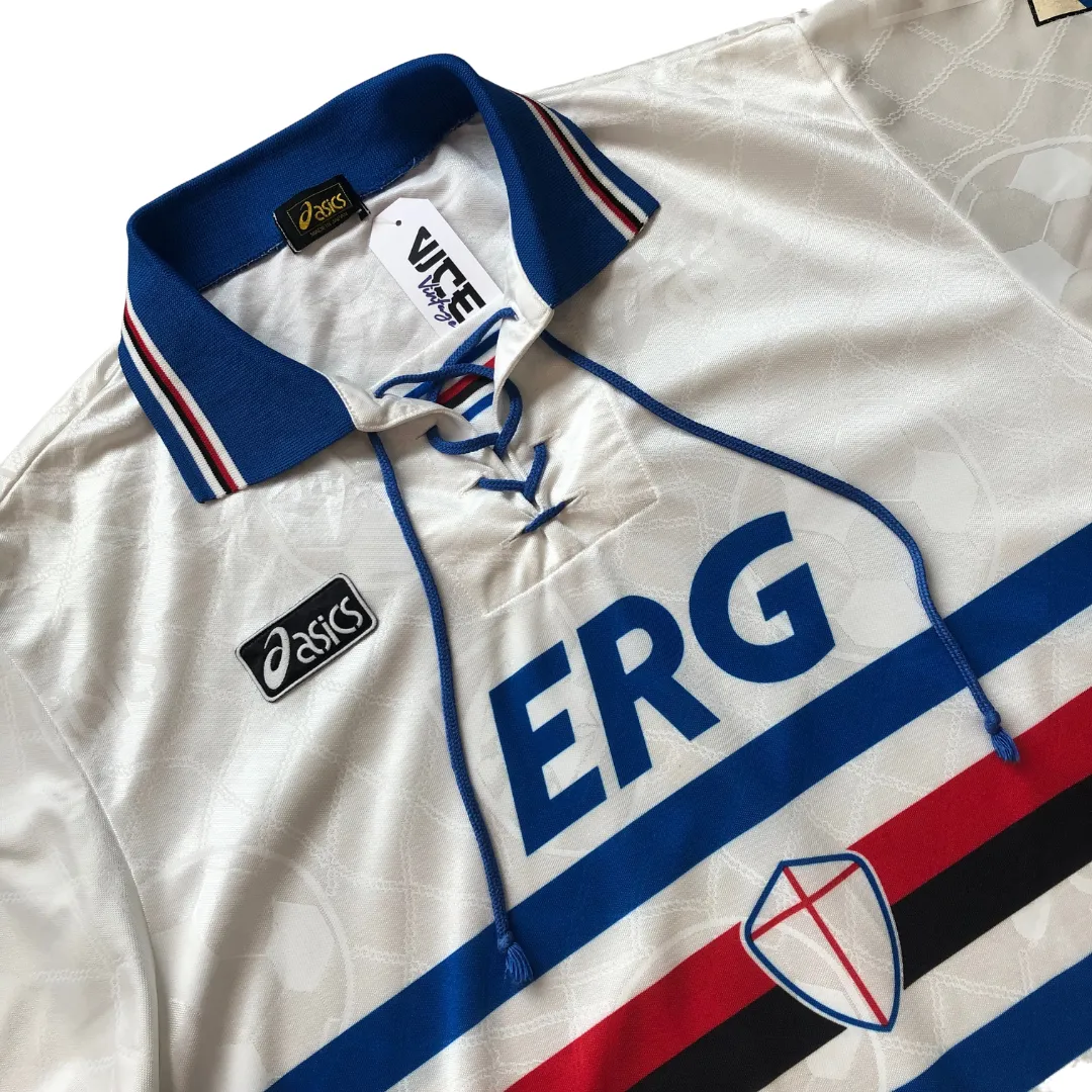 Sampdoria Original Asics 1994/1995 Away Vintage Football Shirt Jersey Large