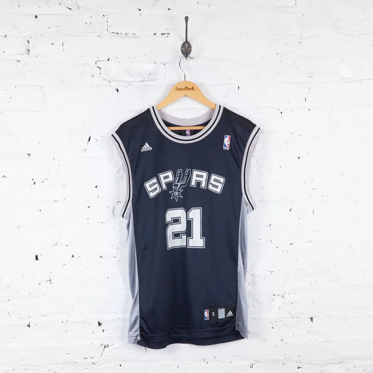 San Antonio Spurs Duncan Basketball Jersey - Black - S