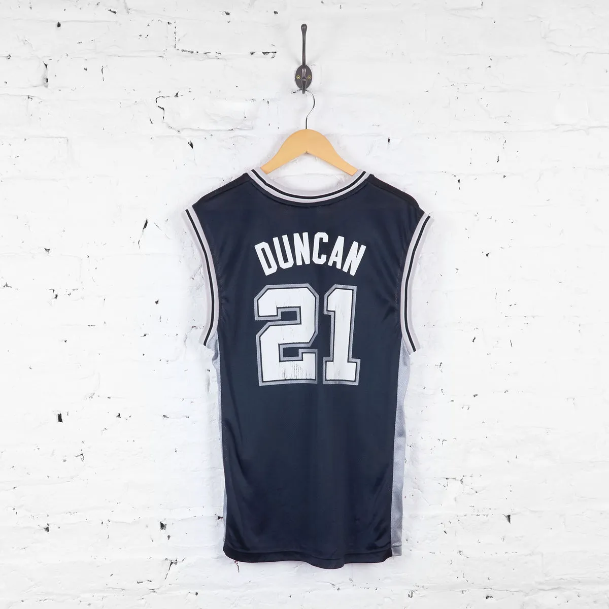 San Antonio Spurs Duncan Basketball Jersey - Black - S