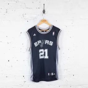 San Antonio Spurs Duncan Basketball Jersey - Black - S