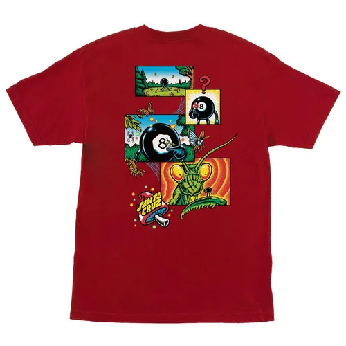 Santa Cruz Skateboard T-Shirt Winkowski 8Ballr Comic Cardinal