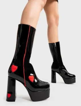 Secret Lovers Platform Calf Boots