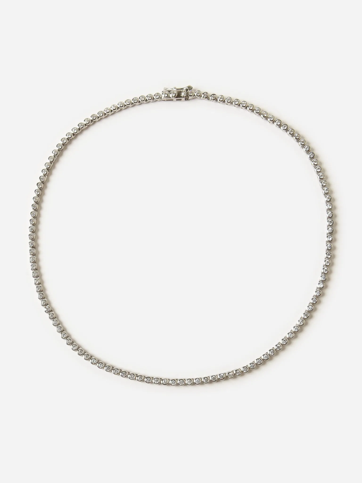     SHASHI  Bezel Tennis Necklace    