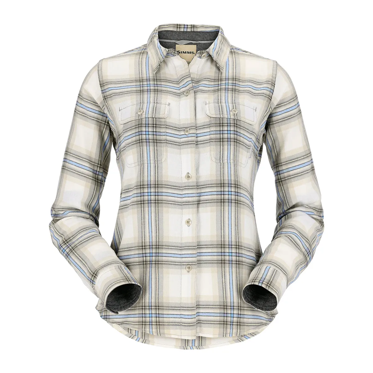 Simms Womens Santee Flannel Shirt Soft Rose Camp Plaid