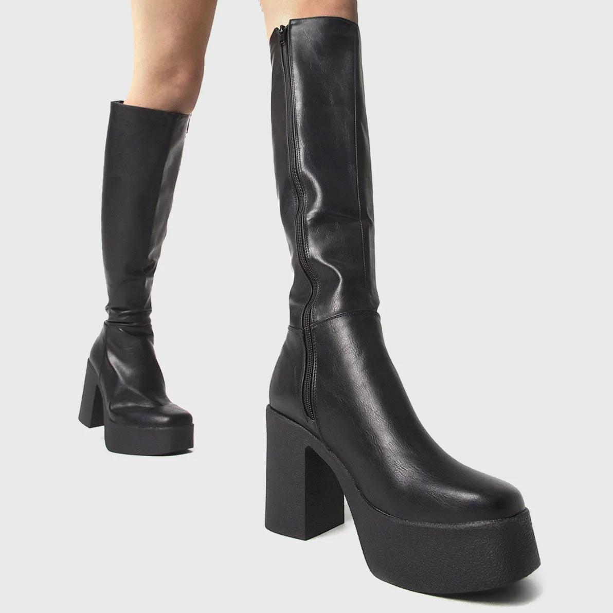 Slick Nicks Platform Knee High Boots