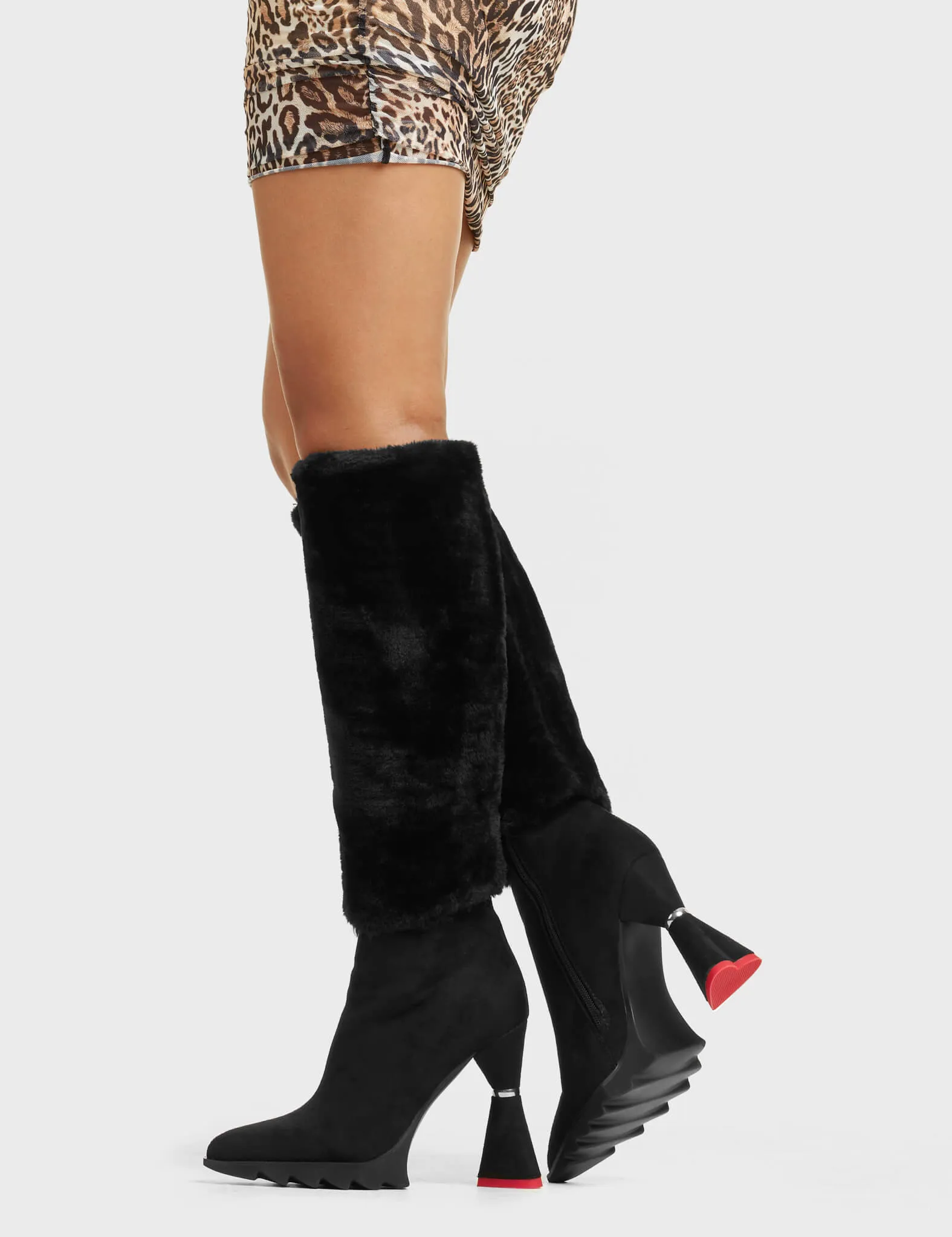 So Fur So Good Platform Knee High Boots