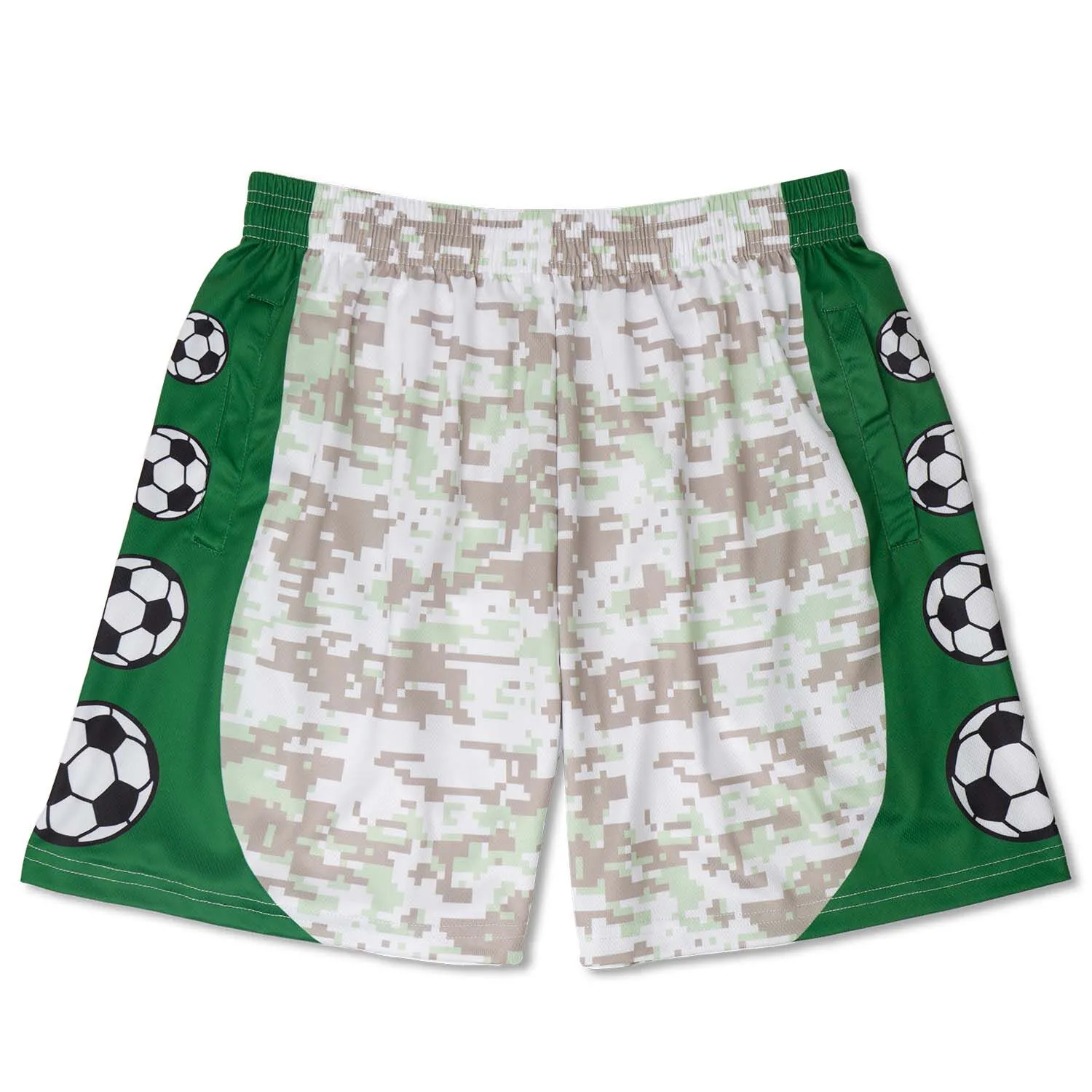 Soccer Beckett™ Shorts - Green Digital Camo 