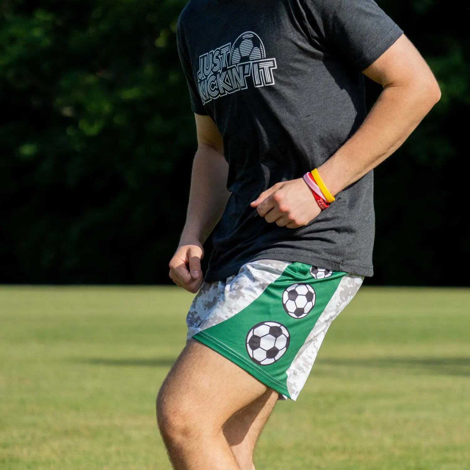 Soccer Beckett™ Shorts - Green Digital Camo 