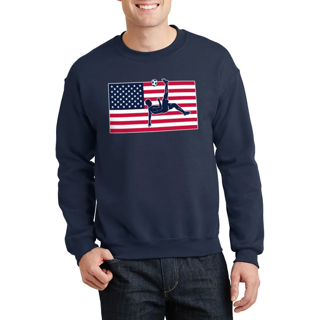 Soccer Crewneck Sweatshirt - Patriotic Soccer 