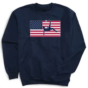 Soccer Crewneck Sweatshirt - Patriotic Soccer 