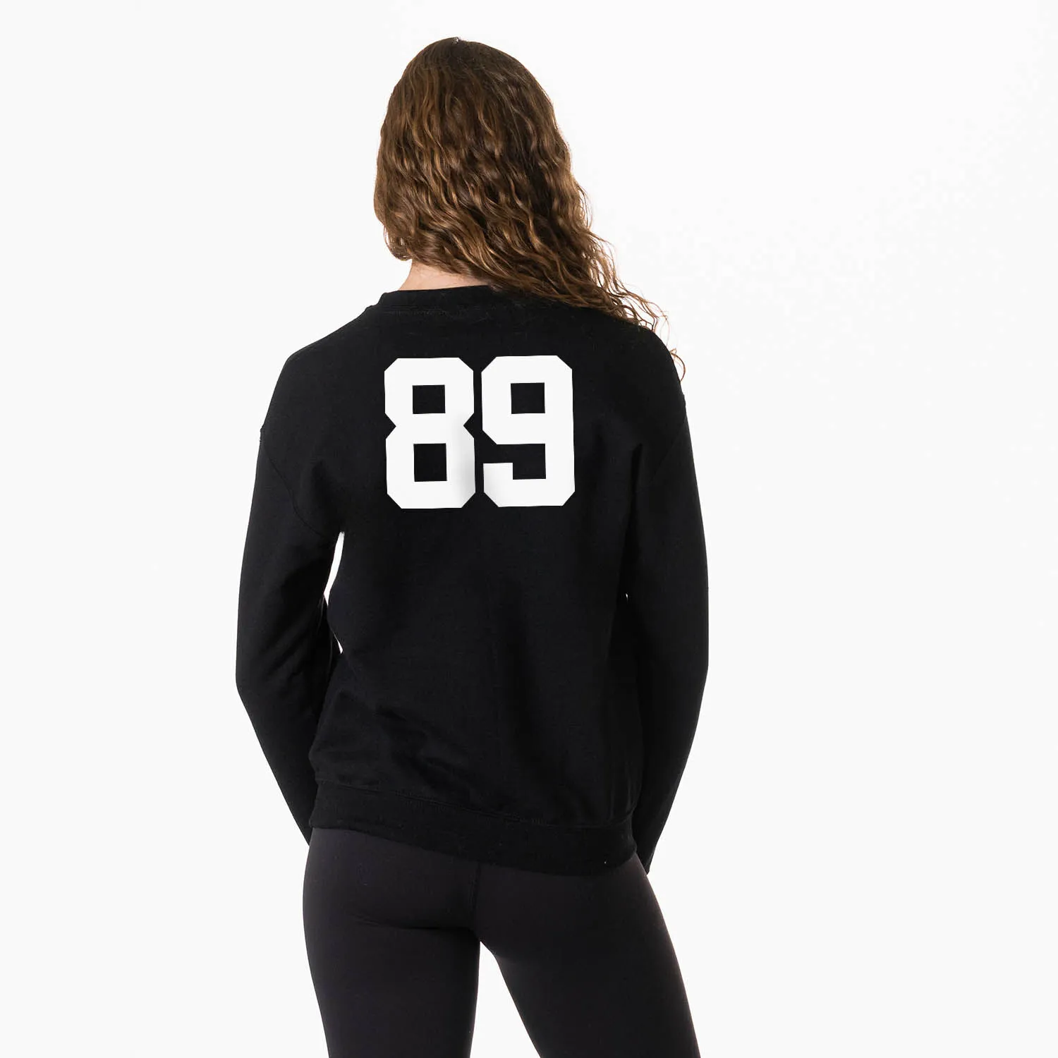 Soccer Crewneck Sweatshirt - Soccer Girl Player Sketch 