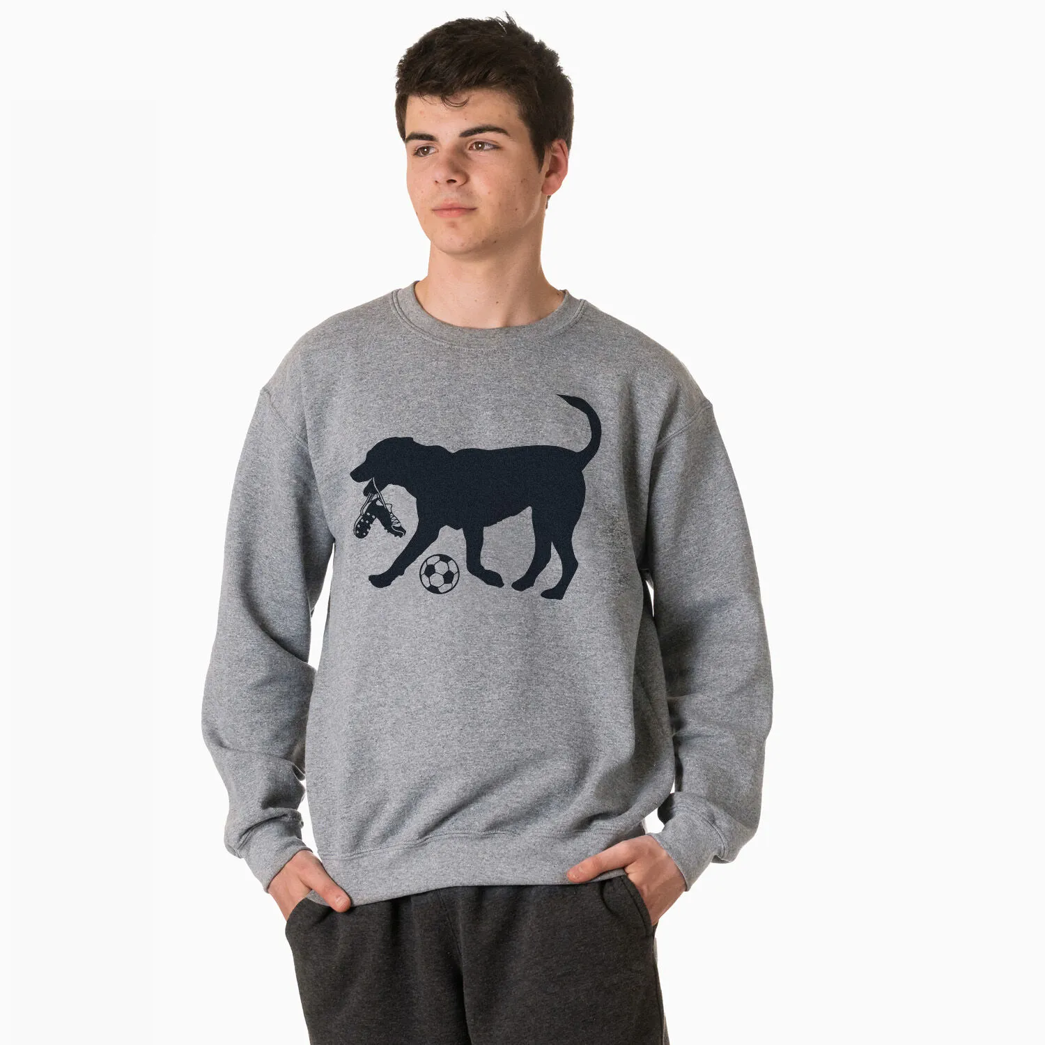 Soccer Crewneck Sweatshirt - Spot The Soccer Dog 