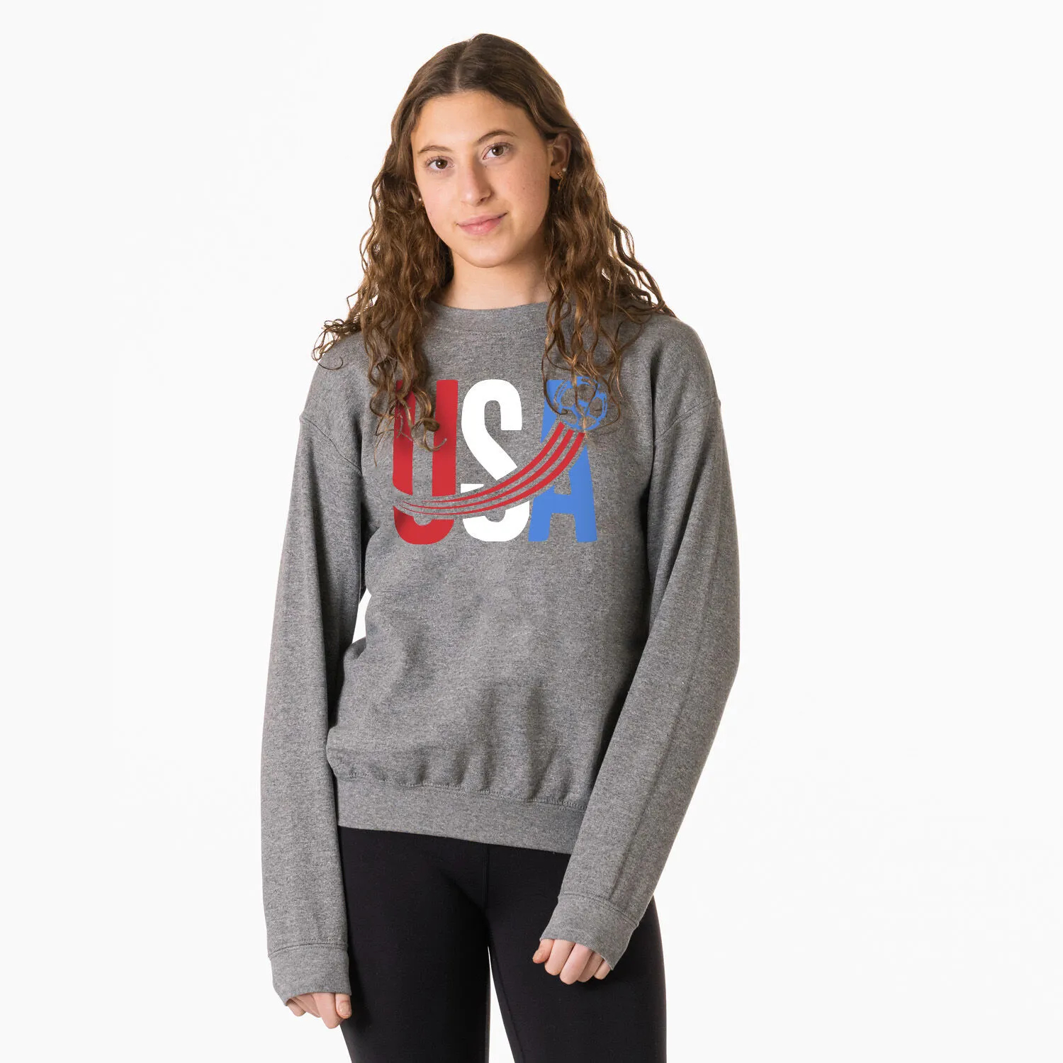 Soccer Crewneck Sweatshirt - USA Patriotic 