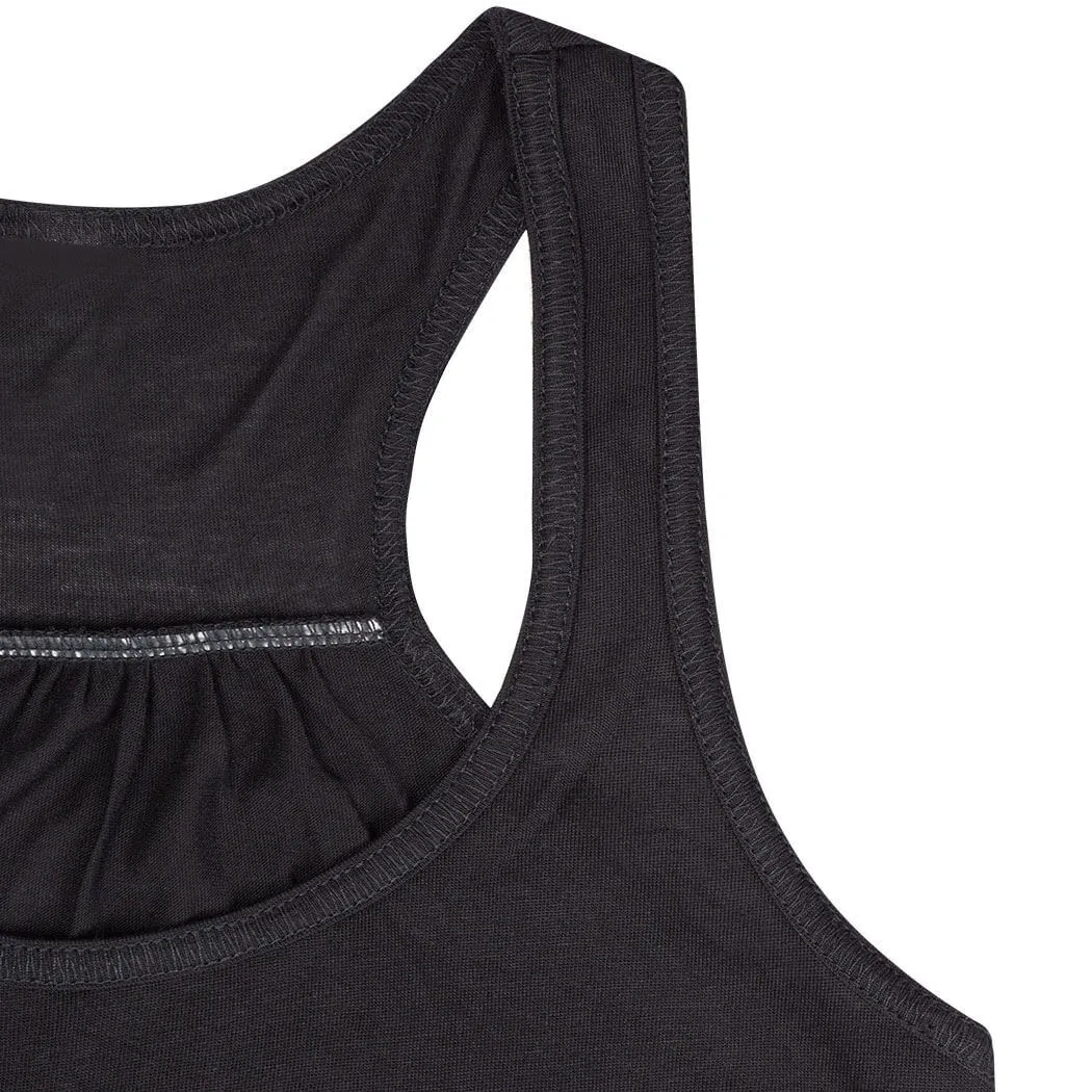 Soccer Flowy Racerback Tank Top -  I'd Rather Be Playing Soccer (Round) 