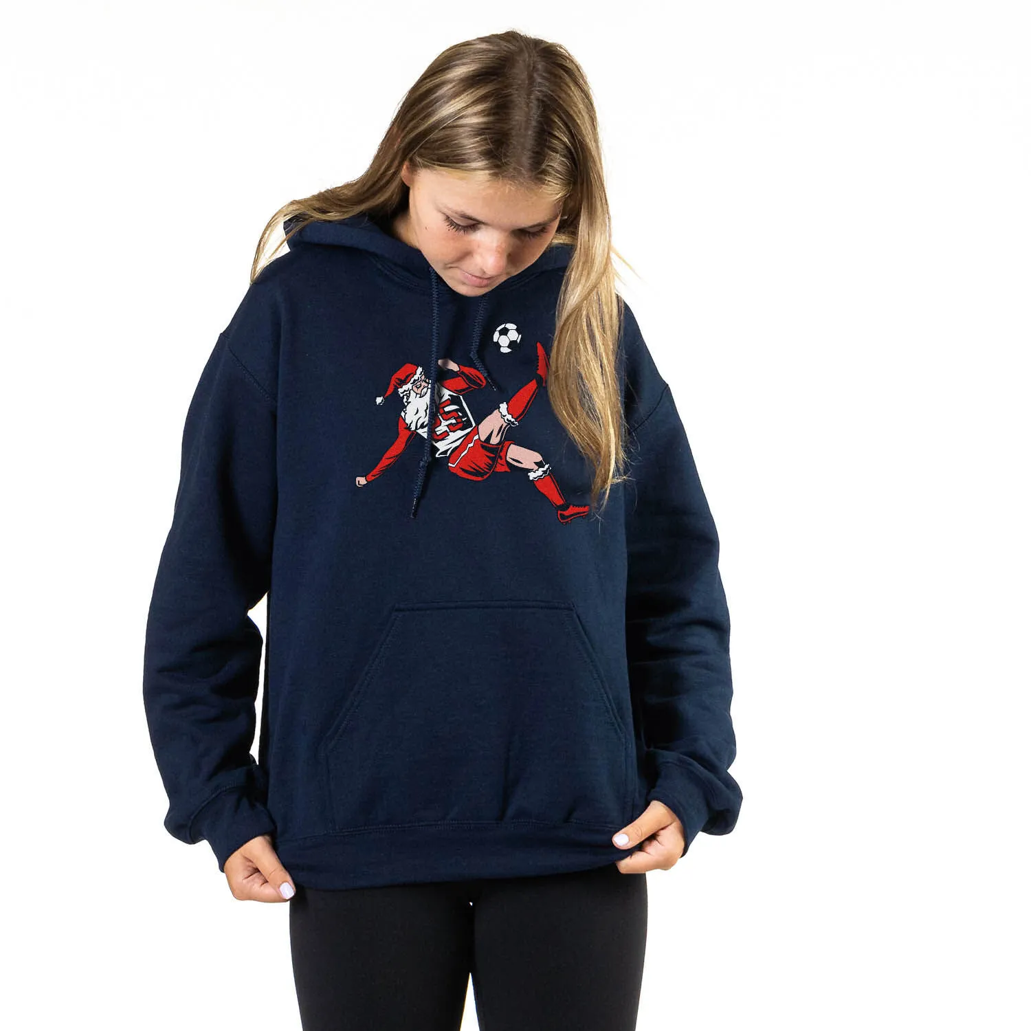 Soccer Hooded Sweatshirt - Soccer Santa 