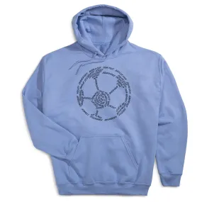 Soccer Hooded Sweatshirt - Soccer Words 