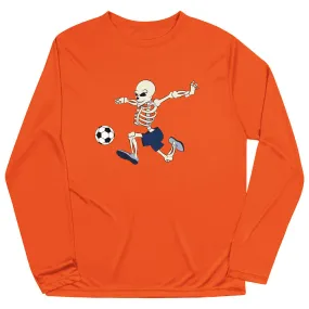 Soccer Long Sleeve Performance Tee - Skeleton Striker 