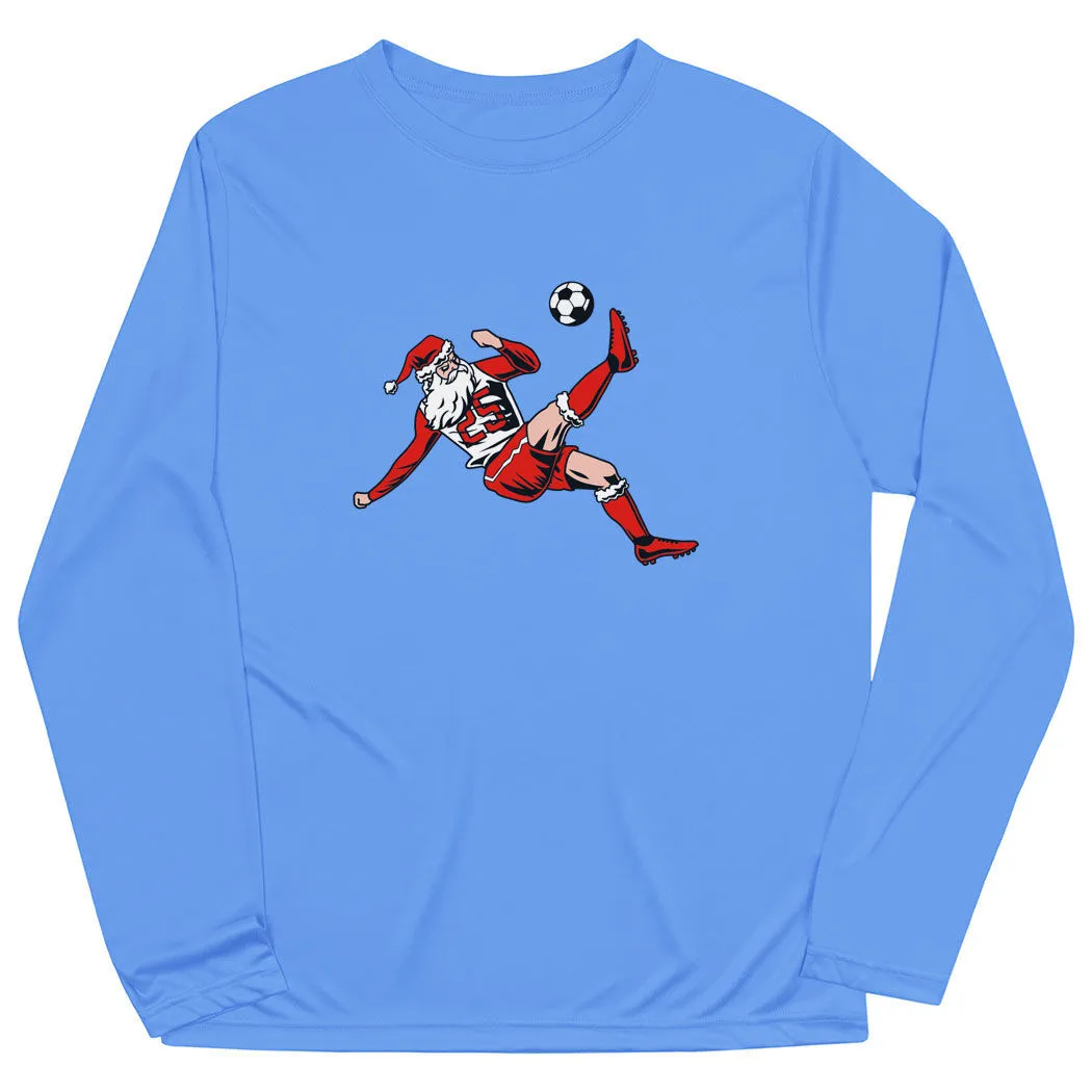 Soccer Long Sleeve Performance Tee - Soccer Santa 