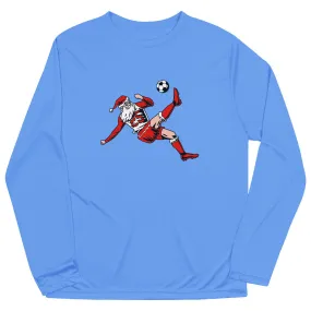 Soccer Long Sleeve Performance Tee - Soccer Santa 